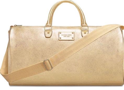 michael kors gold duffle bag|Michael Kors duffle bag outlet.